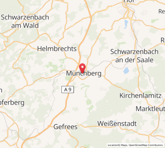 Map of Münchberg, Bavaria