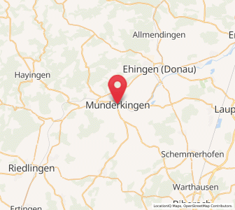 Map of Munderkingen, Baden-Wurttemberg