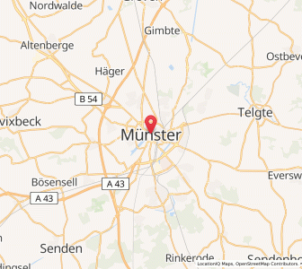 Map of Münster, North Rhine-Westphalia