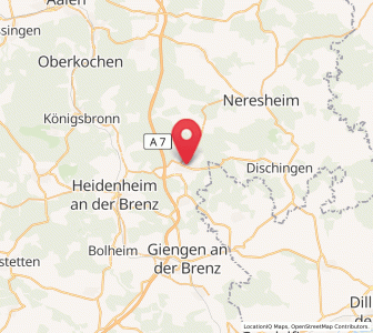 Map of Nattheim, Baden-Wurttemberg