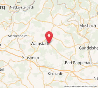 Map of Neckarbischofsheim, Baden-Wurttemberg