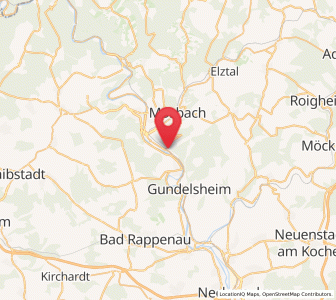 Map of Neckarzimmern, Baden-Wurttemberg