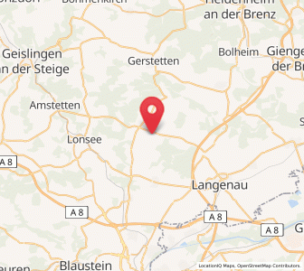 Map of Neenstetten, Baden-Wurttemberg