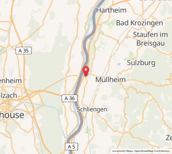 Map of Neuenburg am Rhein, Baden-Wurttemberg