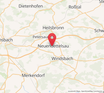 Map of Neuendettelsau, Bavaria