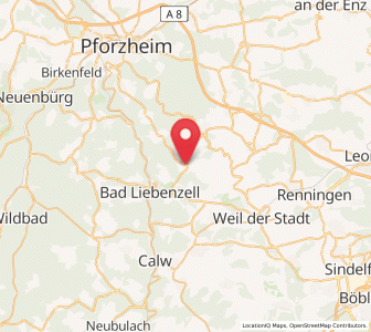 Map of Neuhausen, Baden-Wurttemberg