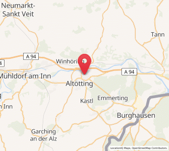 Map of Neuötting, Bavaria