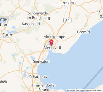 Map of Neustadt in Holstein, Schleswig-Holstein
