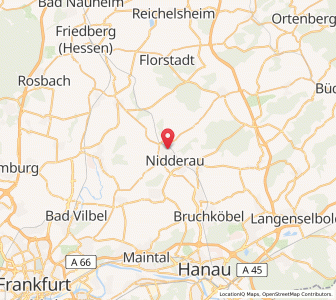 Map of Nidderau, Hesse
