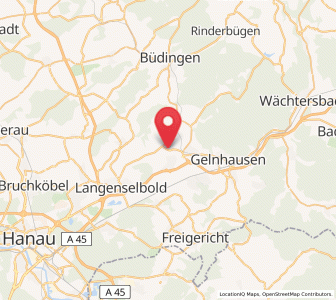 Map of Niedergründau, Hesse