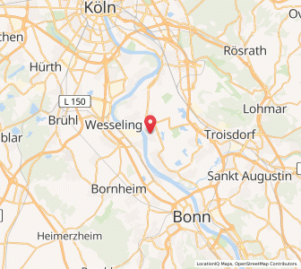 Map of Niederkassel, North Rhine-Westphalia