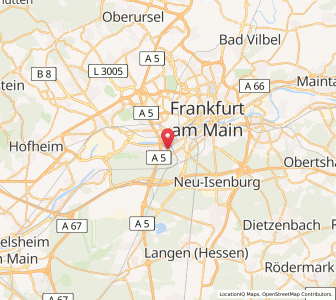 Map of Frankfurt Niederrad, Hesse