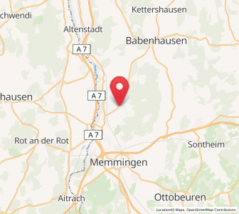 Map of Niederrieden, Bavaria