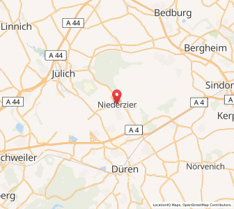 Map of Niederzier, North Rhine-Westphalia