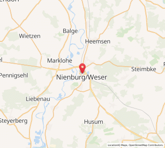 Map of Nienburg/Weser, Lower Saxony