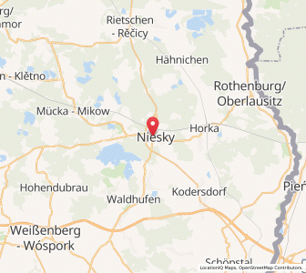Map of Niesky, Saxony