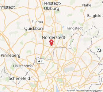 Map of Norderstedt, Schleswig-Holstein