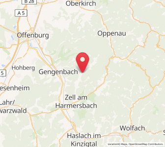Map of Nordrach, Baden-Wurttemberg