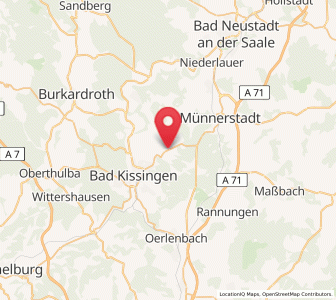 Map of Nüdlingen, Bavaria
