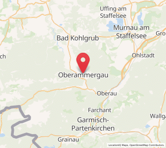 Map of Oberammergau, Bavaria