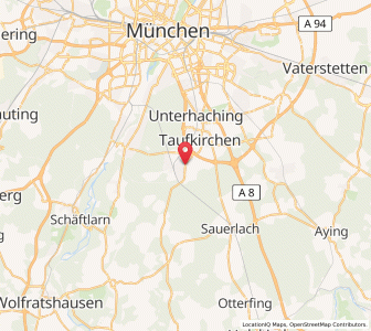 Map of Oberhaching bei München, Bavaria