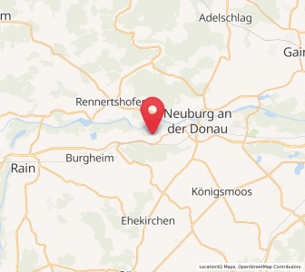 Map of Oberhausen, Bavaria