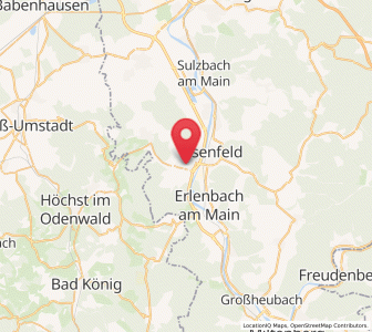 Map of Obernburg am Main, Bavaria