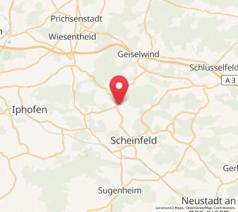 Map of Oberscheinfeld, Bavaria