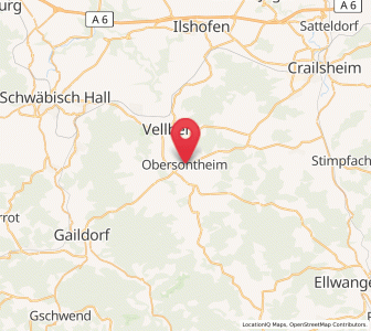 Map of Obersontheim, Baden-Wurttemberg