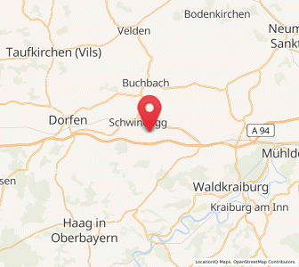 Map of Obertaufkirchen, Bavaria