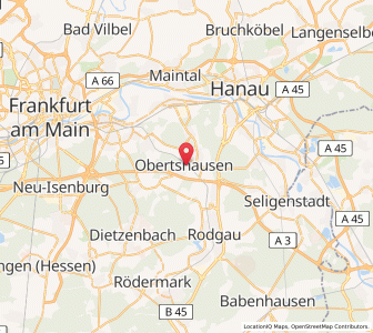 Map of Obertshausen, Hesse