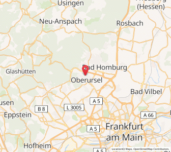 Map of Oberursel, Hesse