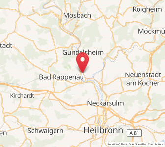 Map of Offenau, Baden-Wurttemberg