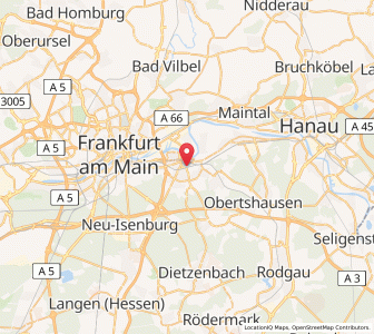 Map of Offenbach am Main, Hesse