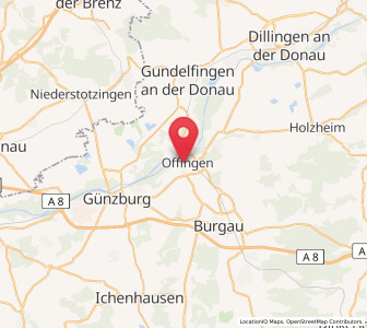 Map of Offingen, Bavaria