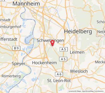 Map of Oftersheim, Baden-Wurttemberg