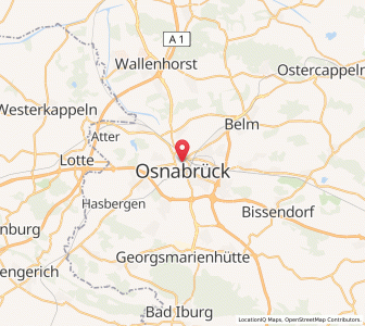 Map of Osnabrück, Lower Saxony