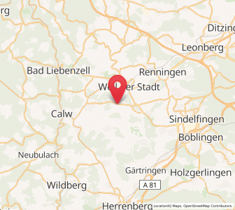 Map of Ostelsheim, Baden-Wurttemberg