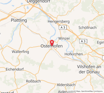 Map of Osterhofen, Bavaria