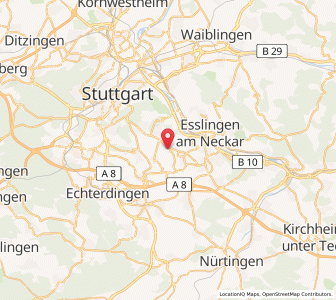 Map of Ostfildern, Baden-Wurttemberg