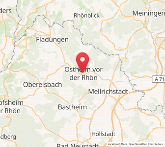 Map of Ostheim v.d. Rhön, Bavaria