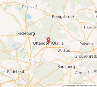Map of Ottendorf-Okrilla, Saxony