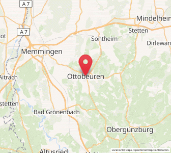 Map of Ottobeuren, Bavaria