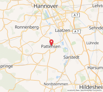 Map of Pattensen, Lower Saxony