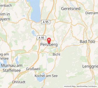 Map of Penzberg, Bavaria