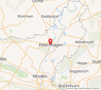 Map of Petershagen, North Rhine-Westphalia