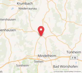 Map of Pfaffenhausen, Bavaria