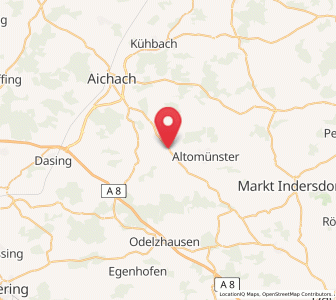 Map of Pfaffenhofen, Bavaria