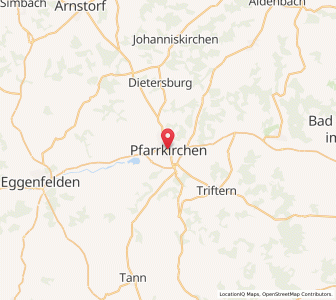 Map of Pfarrkirchen, Bavaria