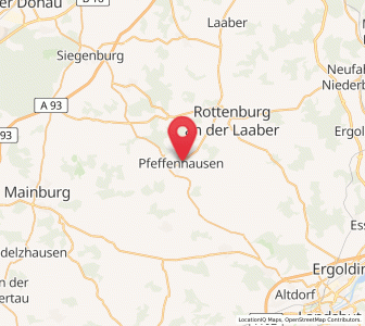 Map of Pfeffenhausen, Bavaria